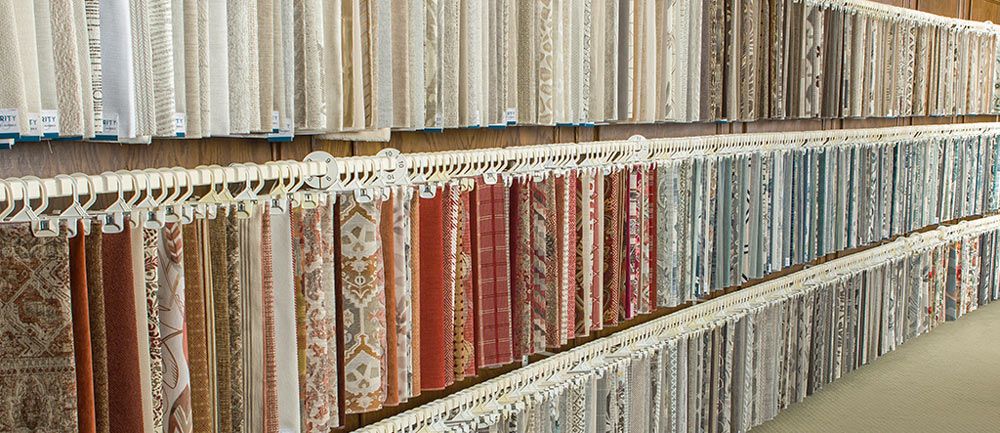 Custom upholstered fabric selection at Grand Home Furnishings